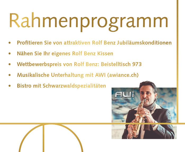 Rahmenprogramm - 5 Jahre Rolf Benz Haus